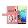 Применимо к Samsung S25 однотонный тисненый кожаный чехол-книжка A27 со слотом для карты и ремешком на руку защитный чехол