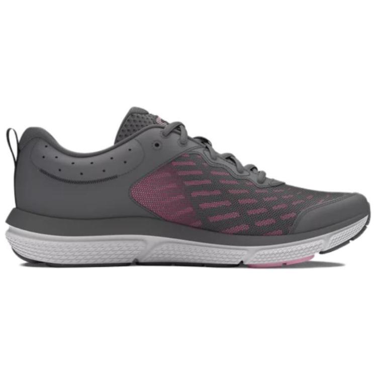 Under Armour Charged Assert 10 Comfortable Casual Low-Top Running Shoes Women Sneaker Gray Pink 3026179-108