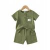 Boy' Set: T-Shirt, Shorts, Green, Child 98/104