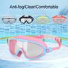 Swimming Goggles with Earbuds Set Adjustable Design Water-Resistant Clear View Anti-Fog Swim Glasses for Kids