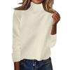Women's Fashion Thickened High Standing Neck Loose Sweater Plunging Sleeve Bottom Shirt Top