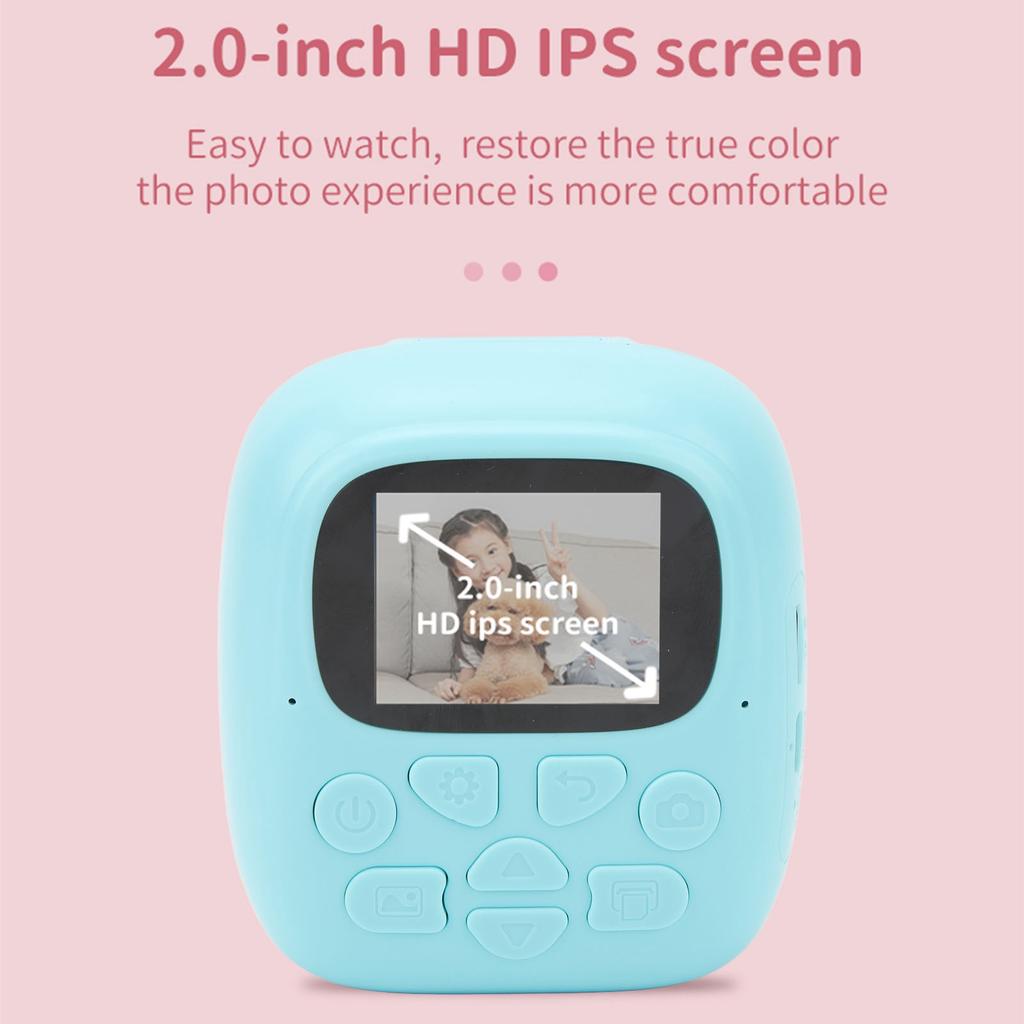 Thermal Printer 2.0in IPS 48MP Digital Print Camera Instant Camera Toy for Kids Children