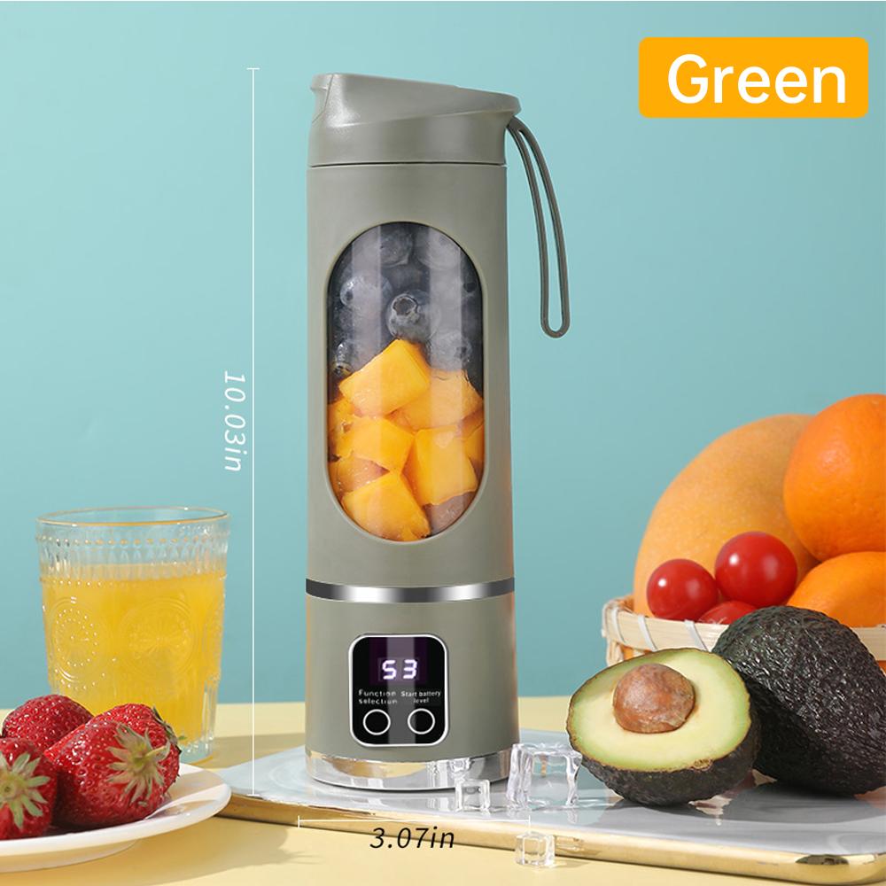 2024 Новая бытовая зарядка Мини-соковыжималка для измельченного льда Мощный мотор 450 мл Большая емкость Цифровой дисплей Чашка для сока