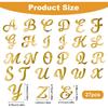 27 PCS Gold Acrylic Cake Alphabet Topper, Mirror Alphabet A-Z Personalized DIY Name Cakes Topper Picks for  Wedding Cake Decorations Baby Shower