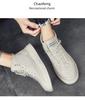2023 Autumn British Men's Casual White Sneakers - Trendy All-Match Footwear for Spring and Autumn
