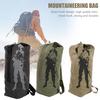 Canvas Backpack Sports Bicycle Bag Rucksack Strong Durable Wear-resistant Outdoor Camping Hiking Climbing Bag Khaki Army Green