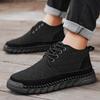 Хлопковые ботинки мужские зимние бархатные теплые короткие ботинки зимние ботинки мужские туфли мужские высокие нескользящие и износостойкие короткие ботинки на шнуровке
