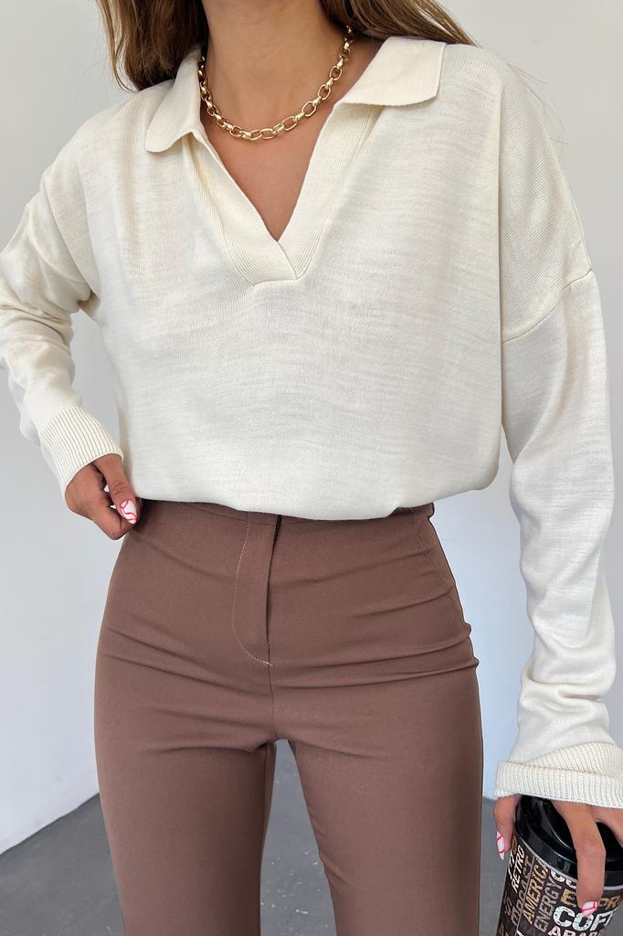 Women's Fashion Pullover Long Sleeve Sweaters Autumn and Winter Casual Knitted Top T-shirt One Size SL