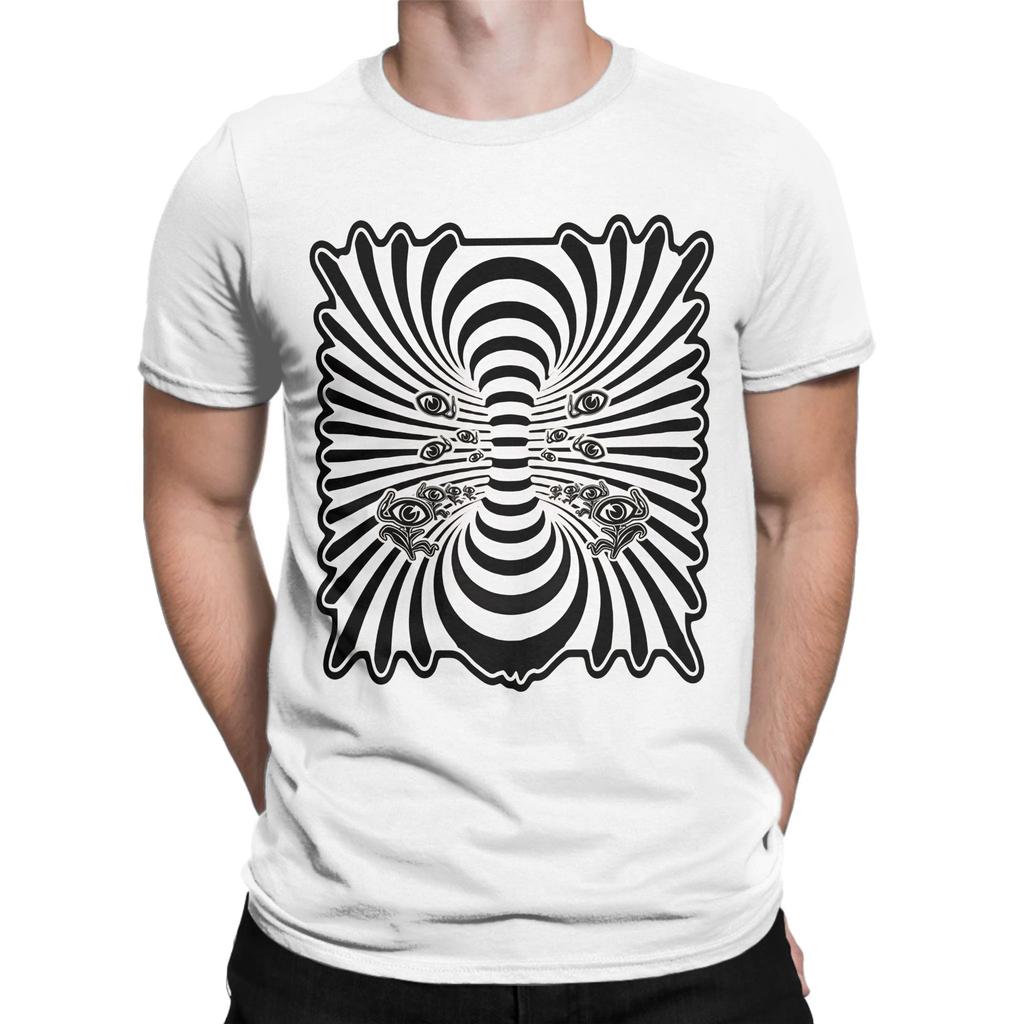 Black And White Stripes Graphic 100 Cotton Tshirt Rapid Eye Moveunisext Tees Tops For Unisex