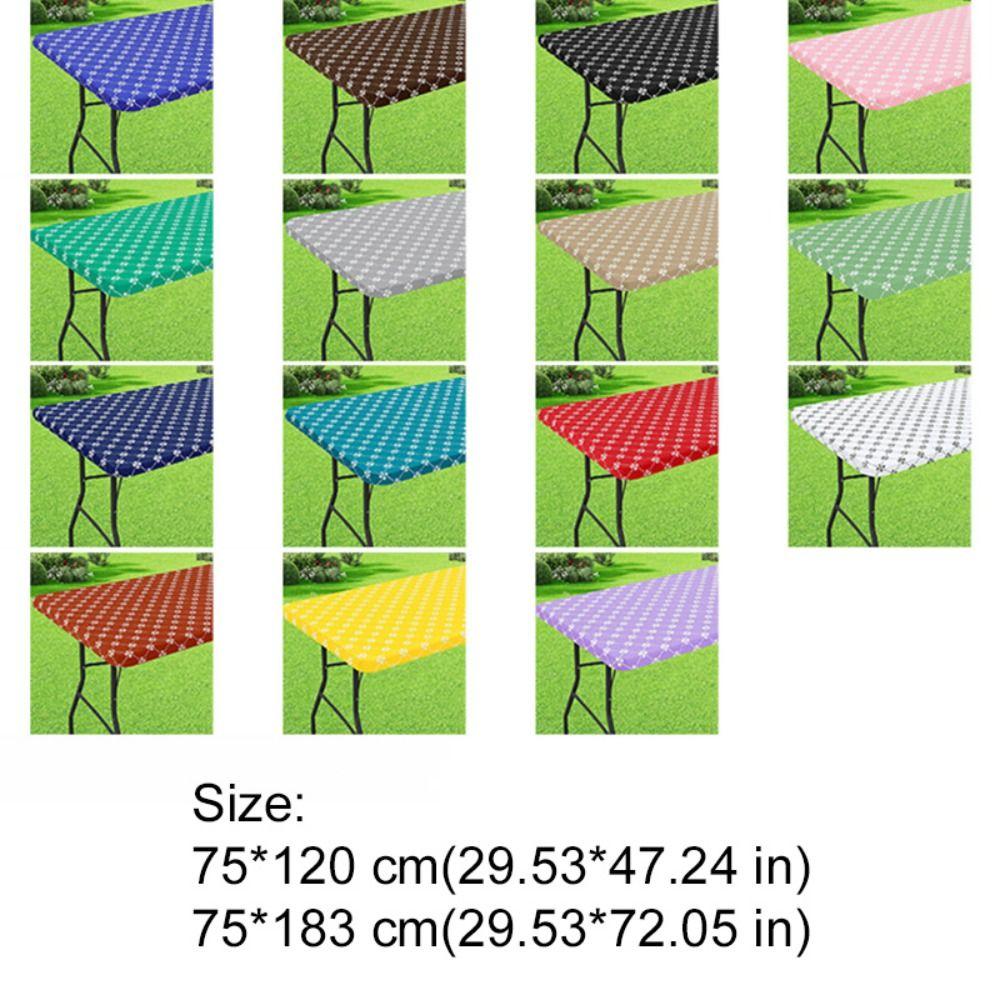 Elastic Edge Elastic Rectangle Picnic Table Cloth Waterproof Table Linen Folding Table