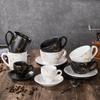 Ceramic Garland Coffee Cup Table Decoration Restaurant Hotel Service Cup and Saucer Set Kitchen Storage Supplies Milk Cup