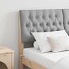 Upholstered Headboard Light Grey 140 cm Solid Pine Wood