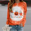 Fall Autumn Women'S Fashion O Neck Long Sleeve T-Shirt Loose Clothes Halloween Print T Shirt