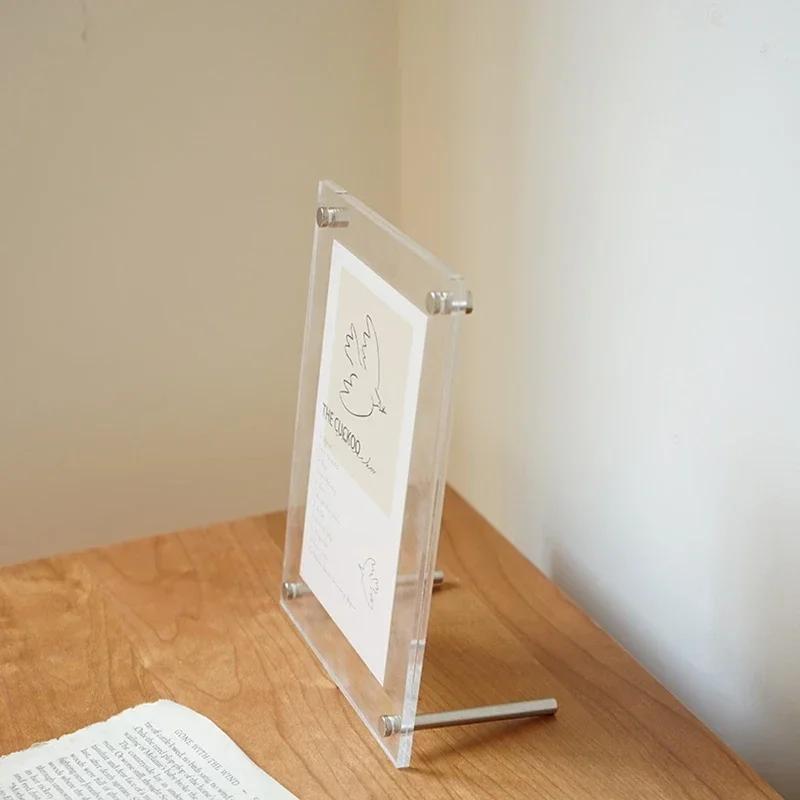 Acrylic Photo Frame Transparent Photocard Stand Picture Frame for Pictures Photocard Display Stand Room Decor Marco De Fotos