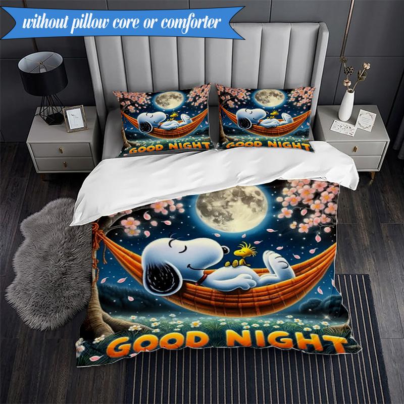 Cute Dog Sweet Dreams 3pcs K-pop music group Bedding set,Ideal for Bedroom, Dormitory,Including Duvet Cover And 2pcs Pillowcases,Fan gifts
