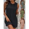 Drawstring Sleeveless Hooded Dress, Casual Dress for Spring & Summer, Women's Clothing