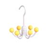 Multifunctional Home Clothes Hanger Portable Dopamine 360°Rotating Hook Space Saving With 6 Balls Scarf Tie Display Rack