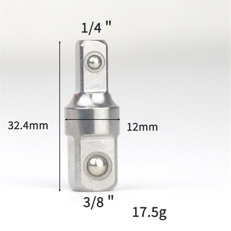 Multiple Size Socket Adapter 1/4 To 3/8 or 1/2 Inch Square Drive Converter Set for Home Improvement and Workshop Tasks