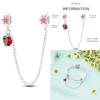Кулон Лист клена Ежик Гриб Цветы Цепочка безопасности Бусины Шармы Подходит для браслета с отверстием 4 мм DIY Украшения