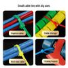 Multicolor Nylon Self-Locking Cable Ties, 4x200mm - Red, Yellow, Blue, Green