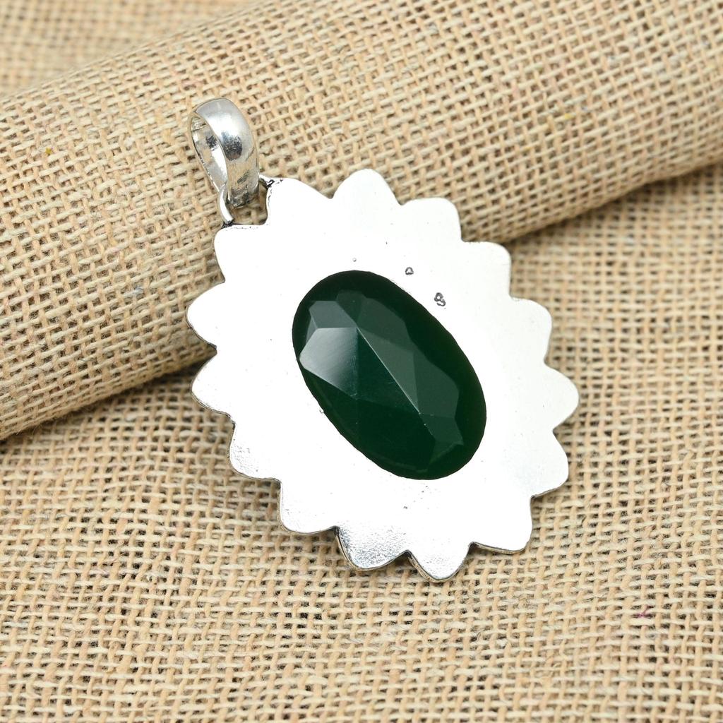 Созданный в лаборатории ювелирный изумрудный драгоценный камень, подвеска из стерлингового серебра 925 пробы, подарок ручной работы для нее