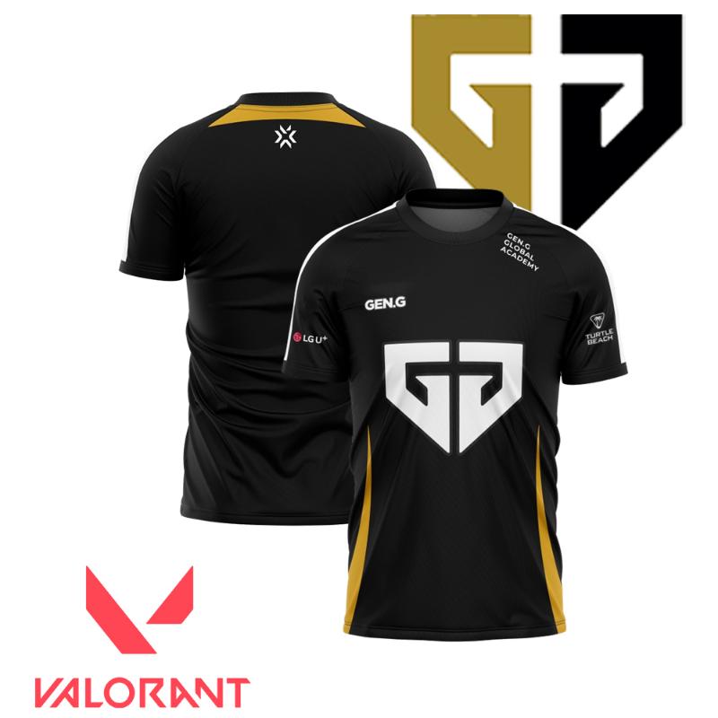 2024 New GEN G E-Sports Culb Support Jersey Valorant Games Uniform Men T-Shirts Sports Contest Training Breathable Unisex Tops