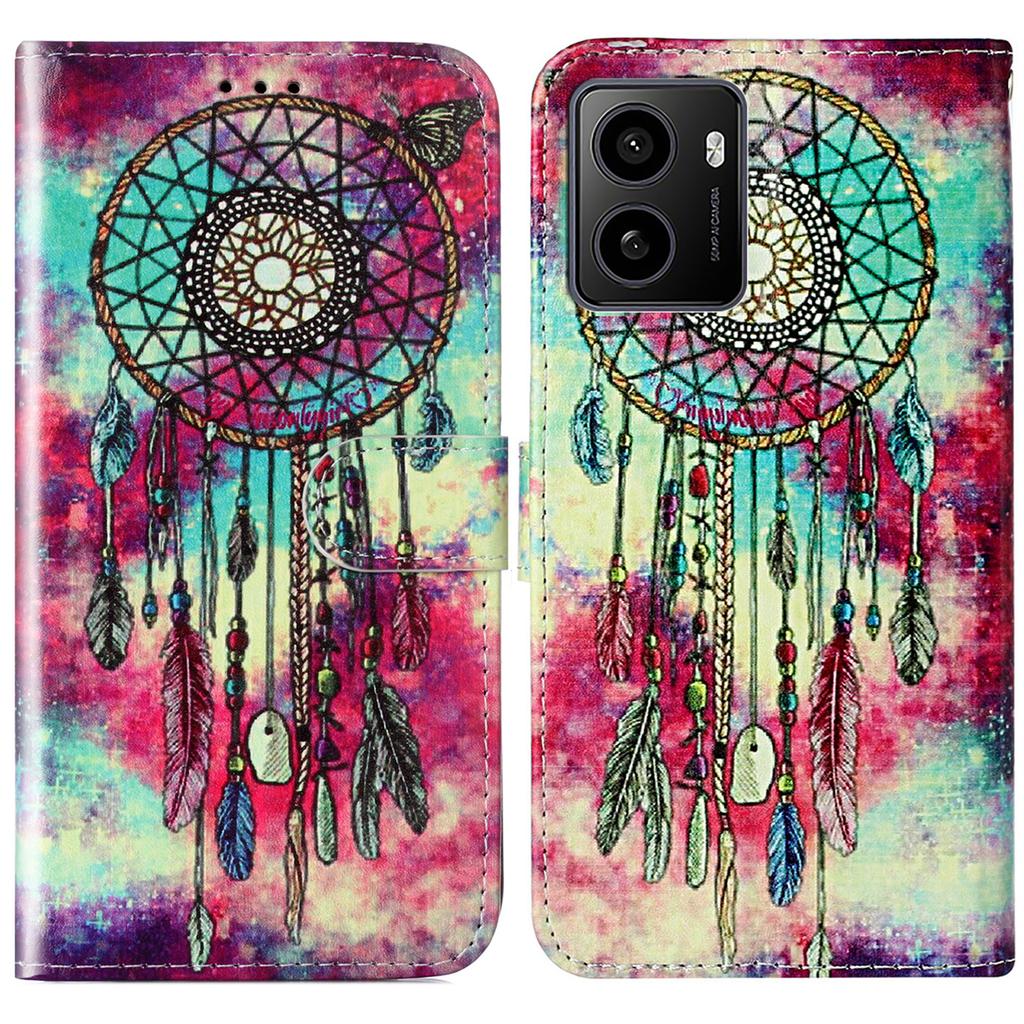 Противоударный чехол-книжка из ПУ кожи с рисунком для HMD Pulse/Pulse+