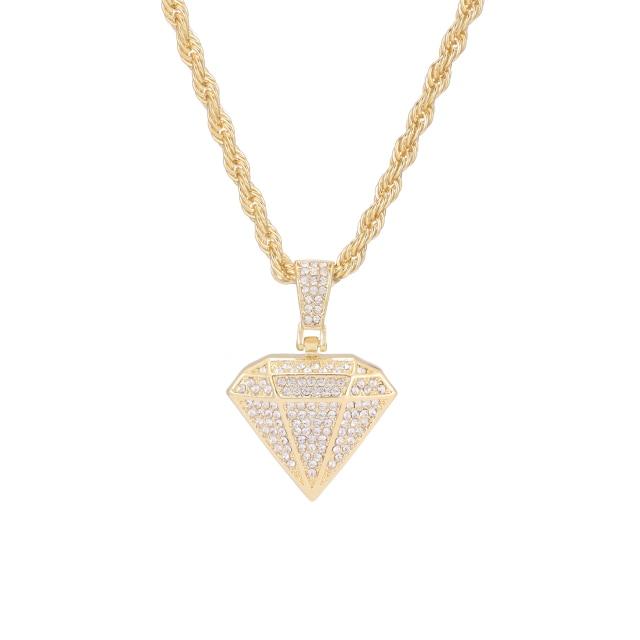Iced Out кулон ожерелье с 4 мм цирконом теннисная цепочка Iced Out блестящая цепочка со стразами для мужчин colar masculino
