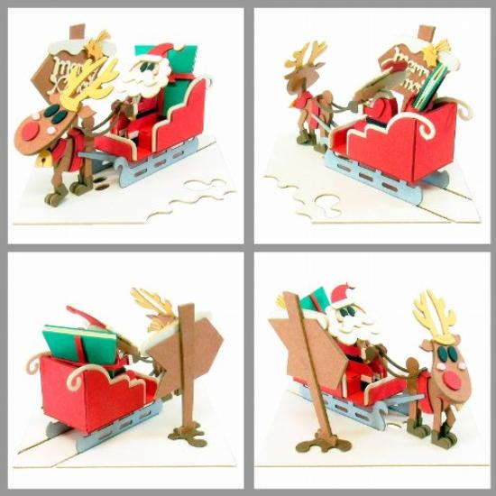 Sankei Миниатюрное искусство Мини Санта Клаус Бумажное ремесло MP05-13