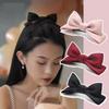 Korean 3D Red Bow Hair Pins Cute Princess Hair Clips Ribbon Barrettes Headwear for Girls Women Fashion Hair Accessories 2023 New