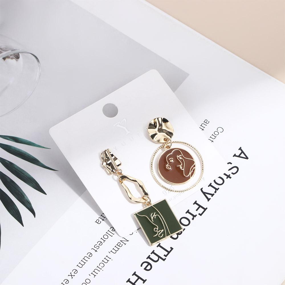 Abstract Face Punk Exaggerated Stud Earrings Dangle Earrings Fashion Accessories Party Jewelry