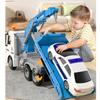 Large Inertia Trailer Toys Road Transport Crane Engineering Model Children's Educational Sound And Light Toy Car Gift Boys Toys