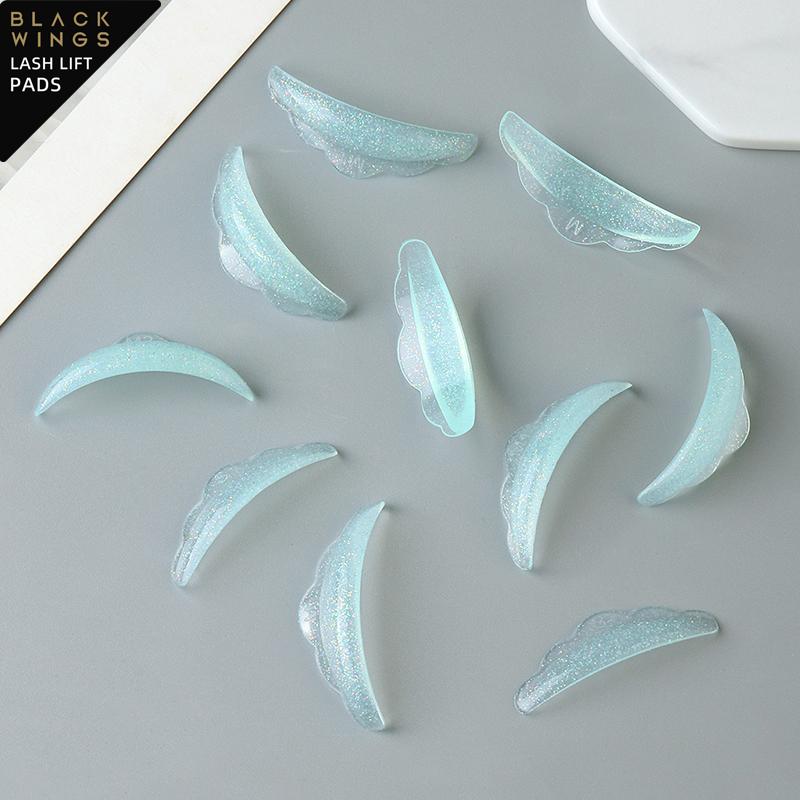BLACKWINGS 5 пар силиконовых подушечек для завивки ресниц, подушечки для завивки ресниц, с таблицей размеров, гипоаллергенные многоразовые аксессуары