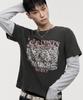 LANARCHIVE [0150] Pigment Print Layered Long Sleeve - Charcoal