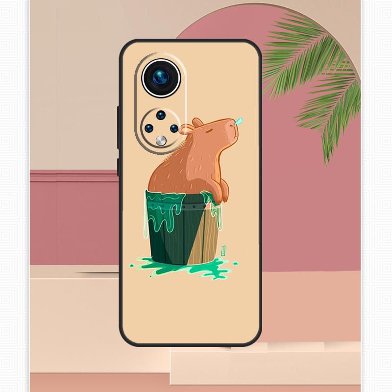 Capybara Spa Case For Huawei P30 Pro P50 P40 P20 Lite P Smart 2019 Nova 5T Honor X8 X7 X9 50 70 Cover