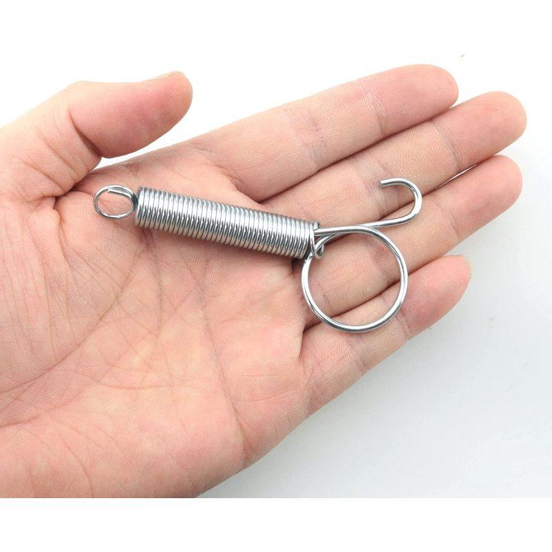 10 шт., пружинная защелка для клетки, многофункциональная дверная клетка, пружинный крючок, металлический крючок с пружинной защелкой для фиксации двери клетки для домашних животных