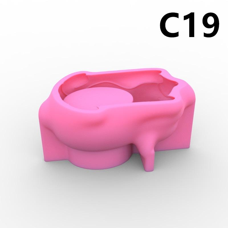 1Pc Silicone Mold Cute Cat Dog Flower Pot Succulent DIY Making Resin Concrete Vase Cactus Candle Silicone Mold Home Decor Tool