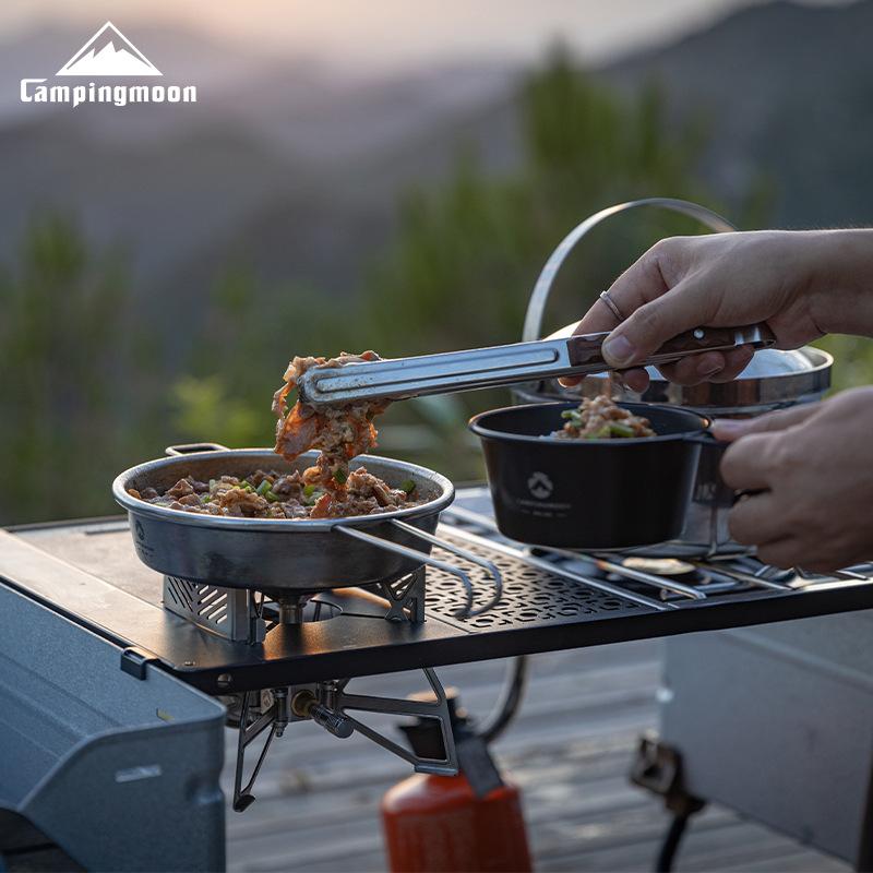 CAMPINGMOON MS-40 Посуда для кемпинга Кухонная утварь Щипцы для подачи Барбекю Зажимы Зажимы Щипцы для еды Нержавеющая сталь Зажимы для еды для барбекю