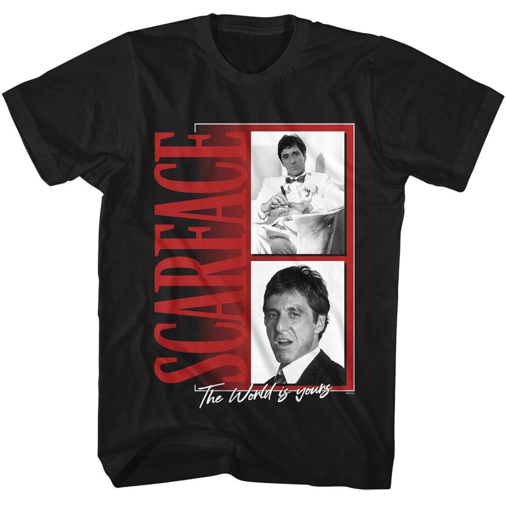 Scarface Movie Tony Montana Photos The World Is Yours Al Pacino Men T Shirt