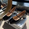 Туфли Женские 2025 Мода Квадратный Носок Женские Туфли-Лодочки Осень Мелкие Однотонные Уличные Повседневные Массивный Каблук Офисные Женские Туфли