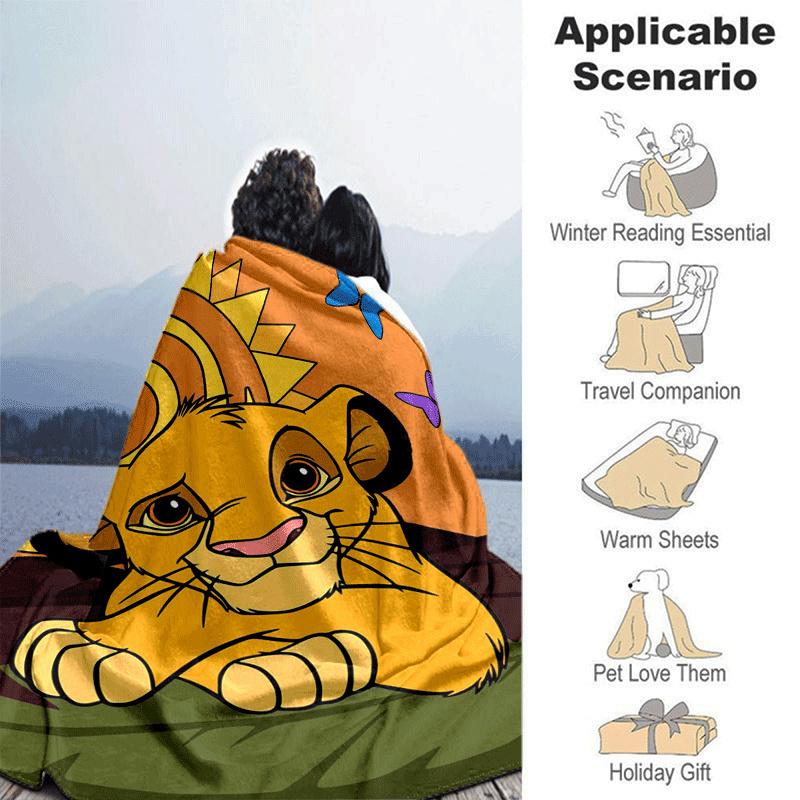 1pc The Lion King Printing Blanket - Soft, All-Season Throw for Office Blanket, Car, Travel