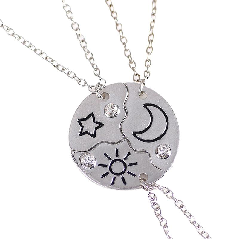 3 шт. Круглое ожерелье с подвеской в виде солнца, звезды и луны, лучший друг навсегда, дружба, лучшая подруга, мужчины и женщины, чокеры с подвесками 2023