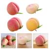 2Pieces Simulation Peach Fake Fruit for Kitchen Decoration and Festival Celebration Peaches