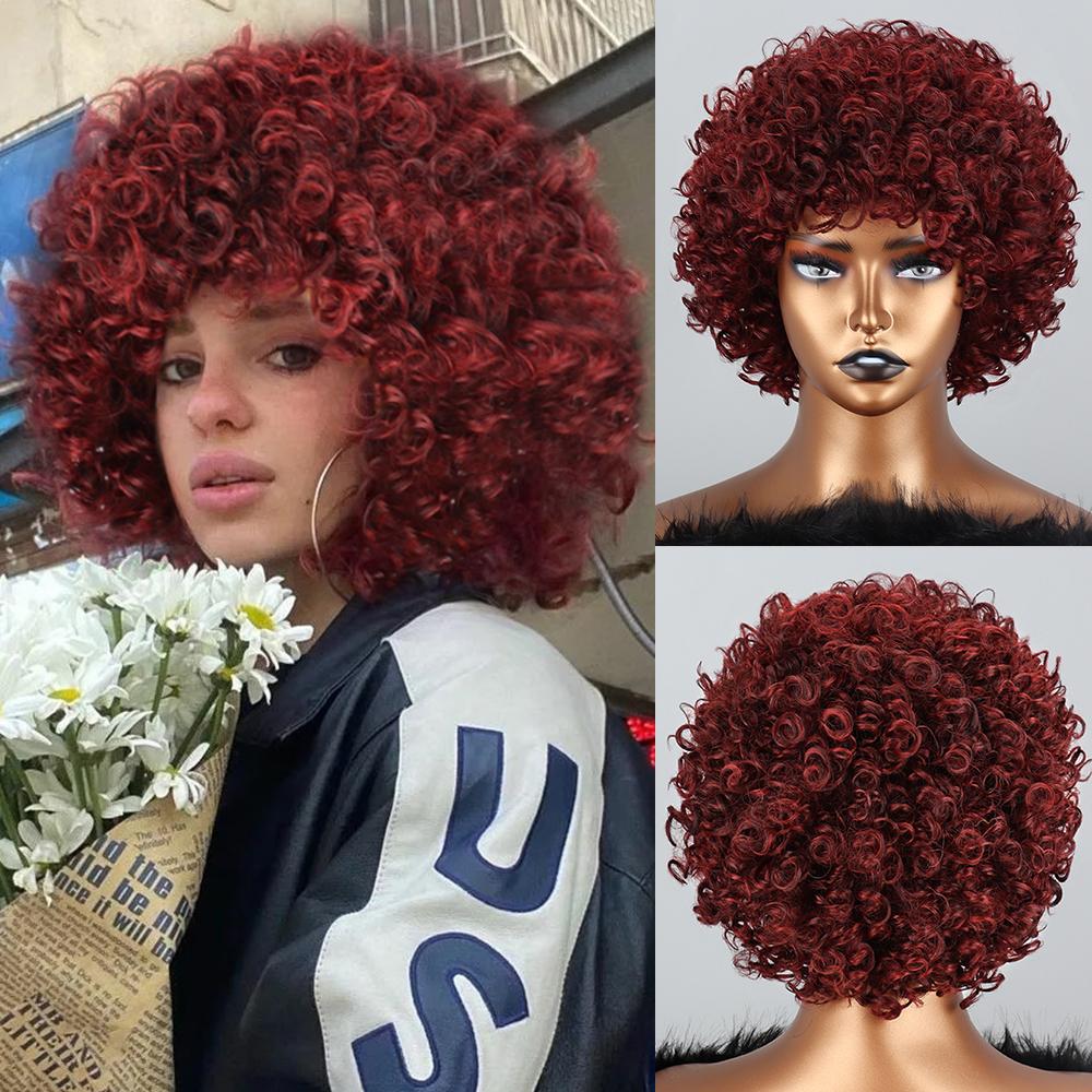 LISI HAIR Афро-кудрявые вьющиеся парики с челкой, синтетические парики для натуральных волос, серебристо-серый парик, косплей, термостойкое волокно, пушистый парик