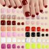 96/144/288 Pcs Full Cover False Toenail Tips Short Square Foot Nail Art Tips  Foot Extension