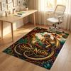 Dragon Phoenix Theme Crystal Velvet Rug Personalized Custom Name Text Soft Floor Mat Home Decor