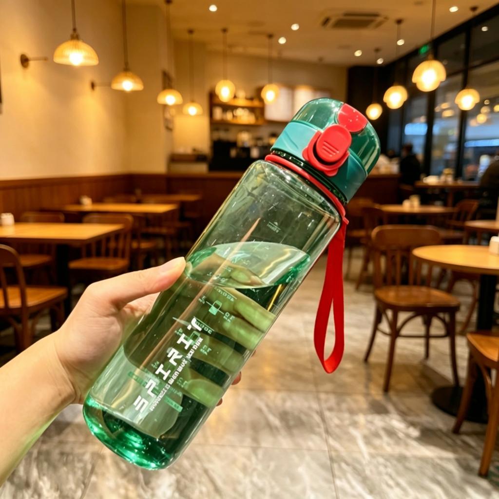 Premium Transparent Home Water Bottle, Leak-proof High Aesthetic Design, Durable Reusable Lightweight Plastic Cup, Ideal for Dai