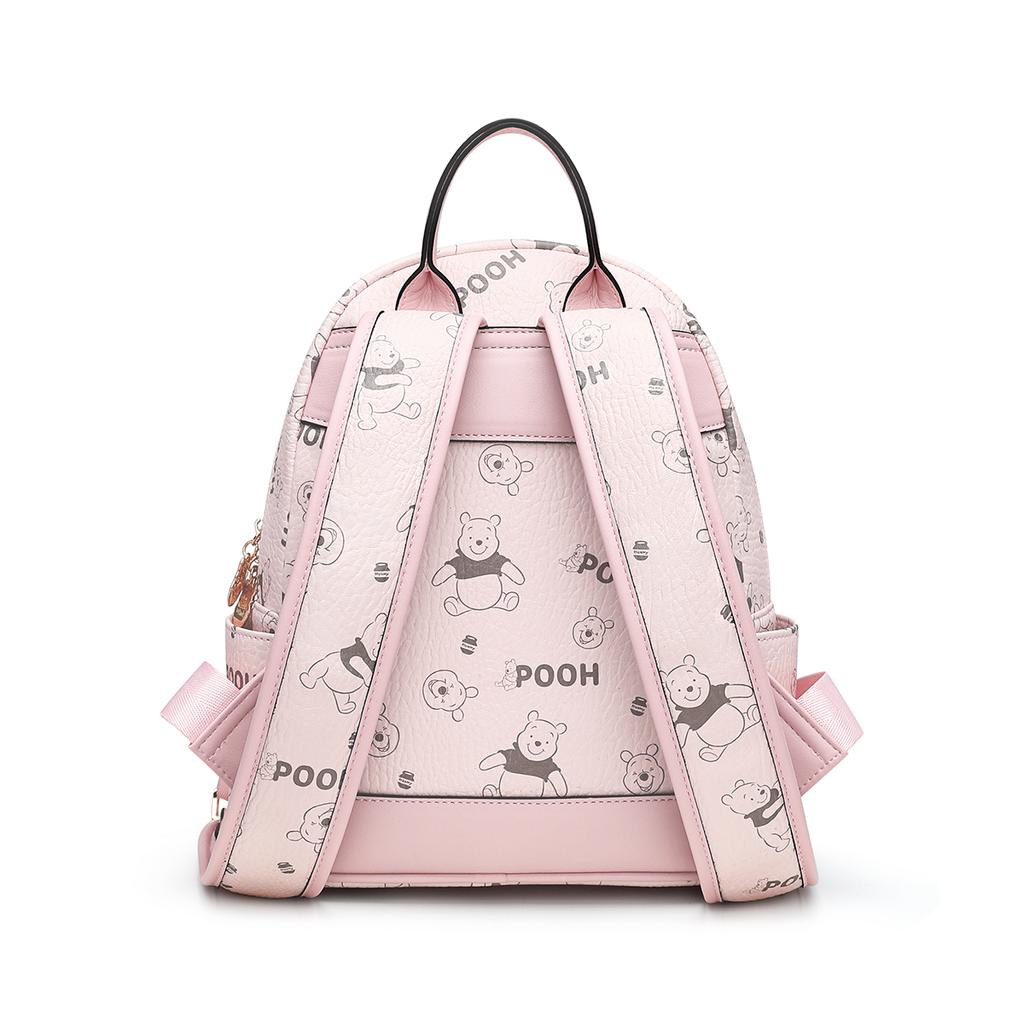 Disney Winnie Exclusive Nameplate Cute College Student Commuting Travel Versatile Lightweight Backpack Women backpack Pink Black DHF51640-C1