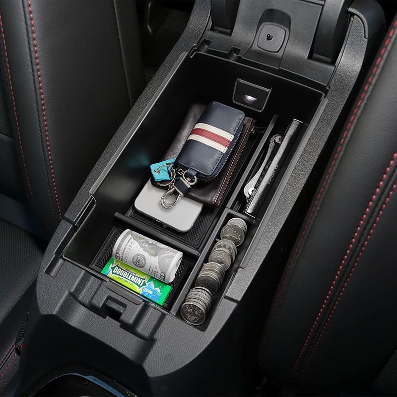 EDBETOS Center Console Organizer Compatible With Chevy Equinox Accessories 2018      2024 Ert Tray Interior Secondary Armrest Storage Box ABS, Black