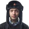 Зимняя ушанка в русском стиле с флисовой подкладкой, ветрозащитная, теплая, для улицы, Мужская Женская